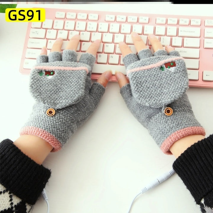 USB Electric Heating Gloves For Primary School Students To Keep Warm