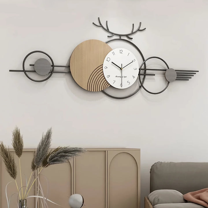 Elegant Large Geometric Wall Clock