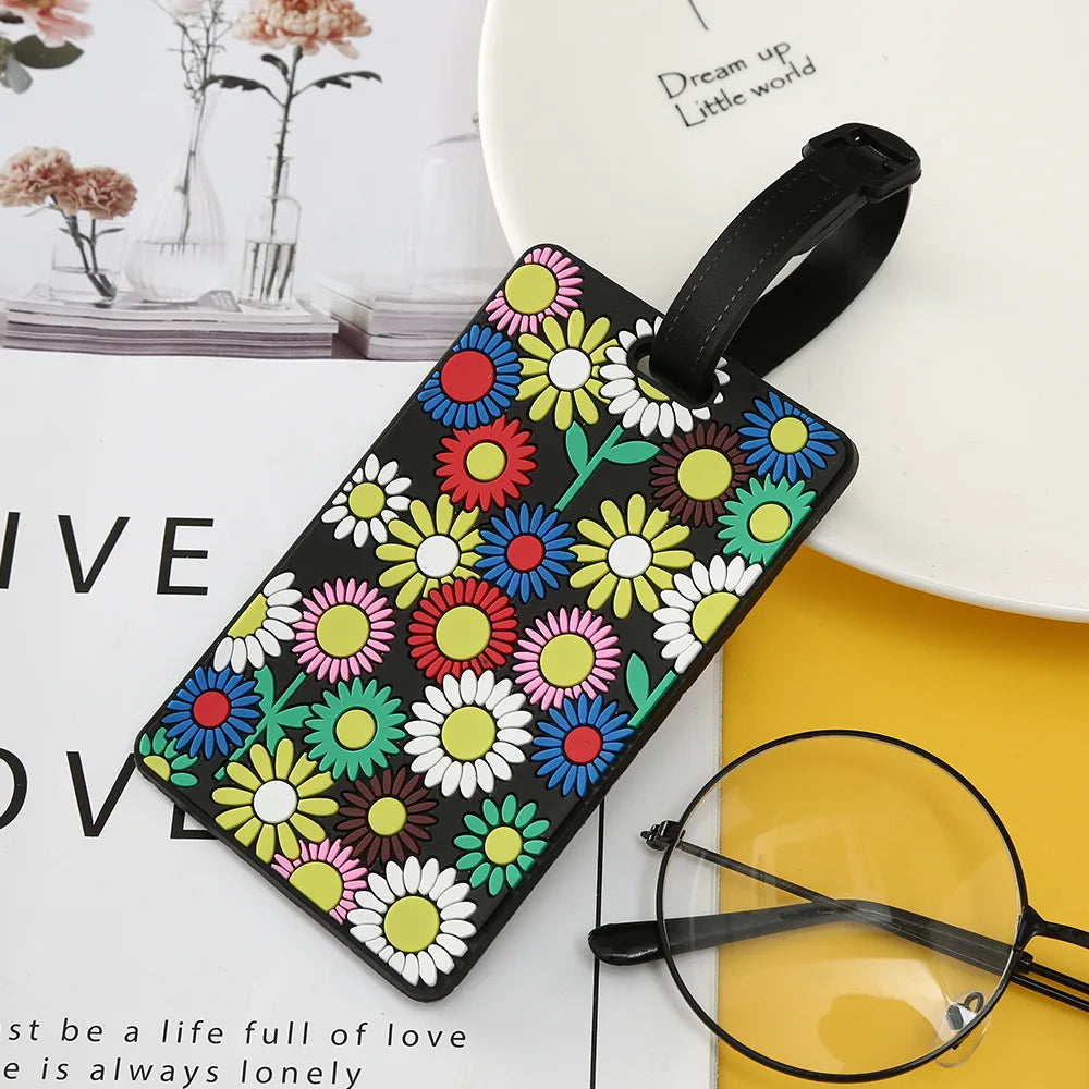 Geometric Soft Silicone Luggage Tags