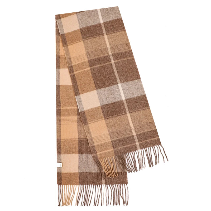 Classic Plaid Cashmere Scarf - Unisex Muffler