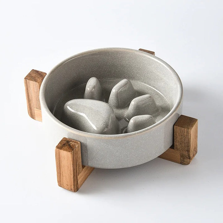 Ceramic Slow Feeder Bowl for Dogs & Cats