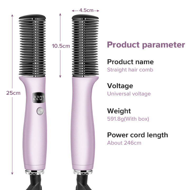 2-in-1 Wireless Hair Straightener & Curler Comb