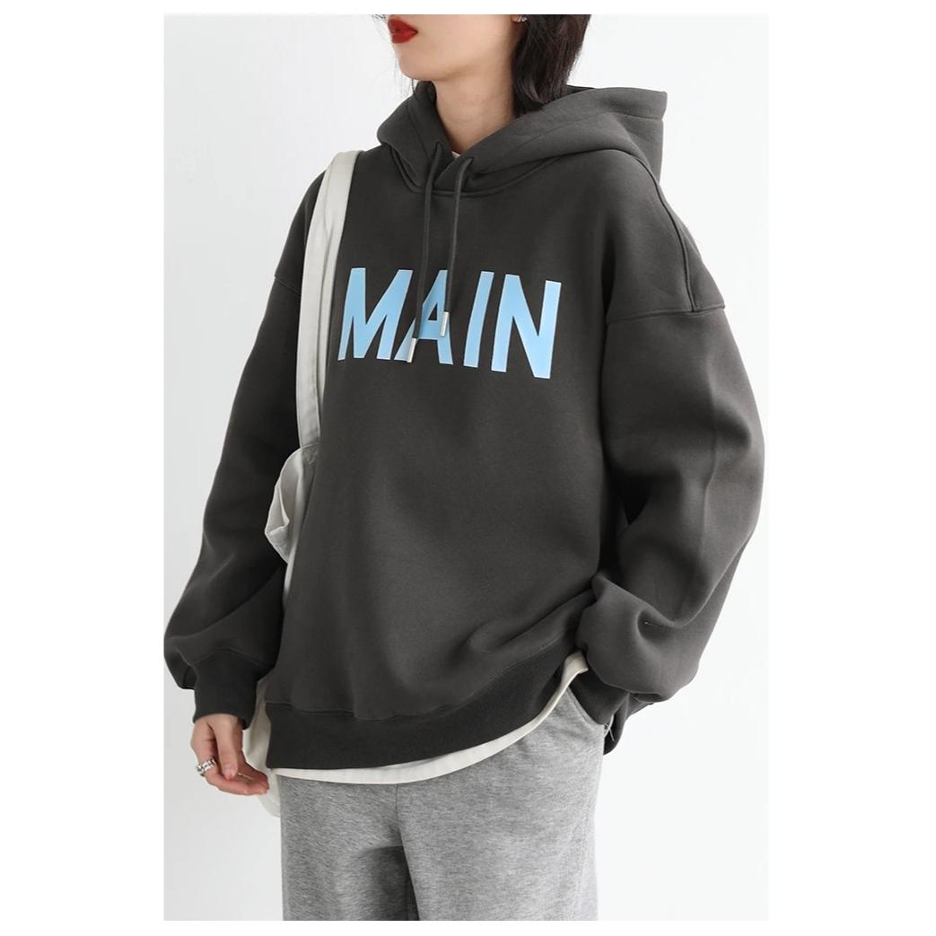 Women's Casual Loose Plush Hooded Pullover