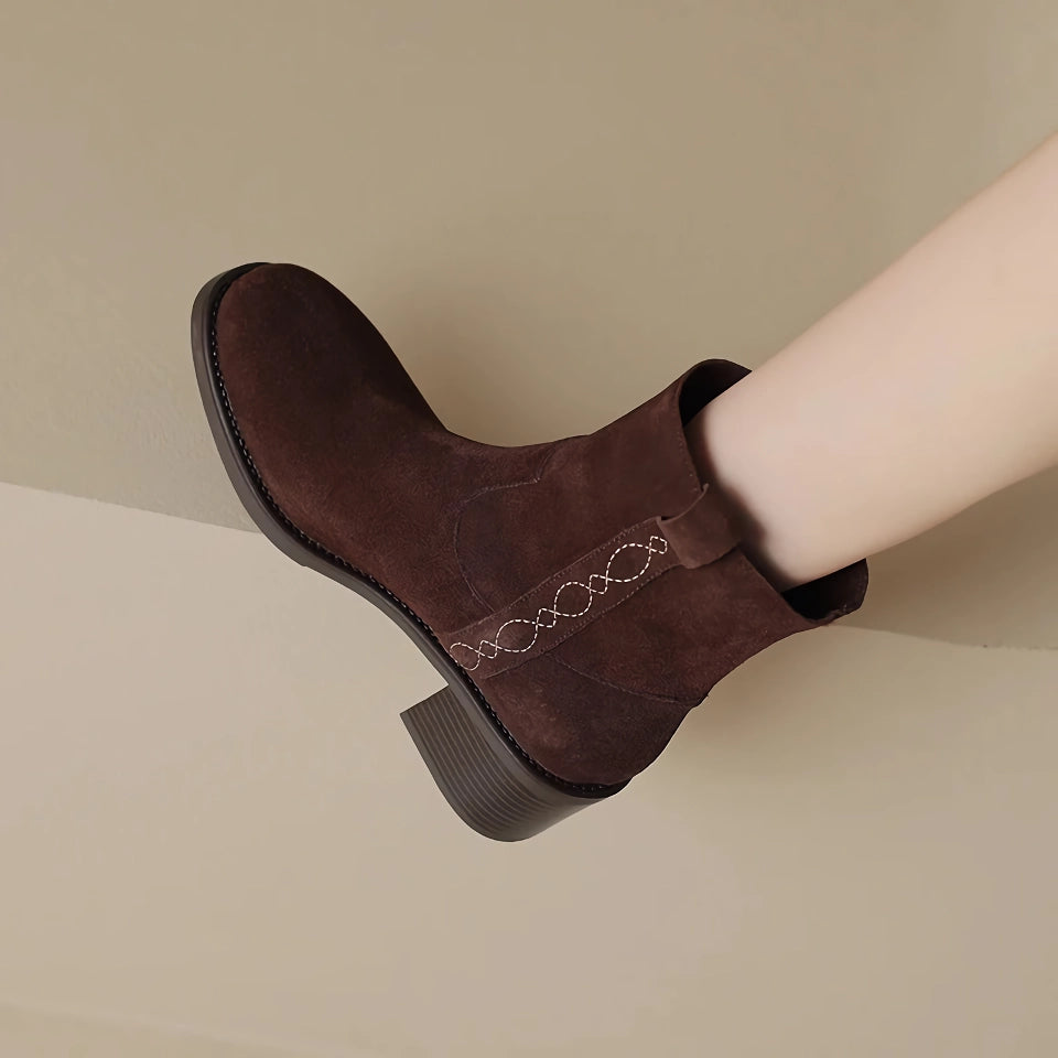 Stylish Autumn Suede Ankle Boots for Women