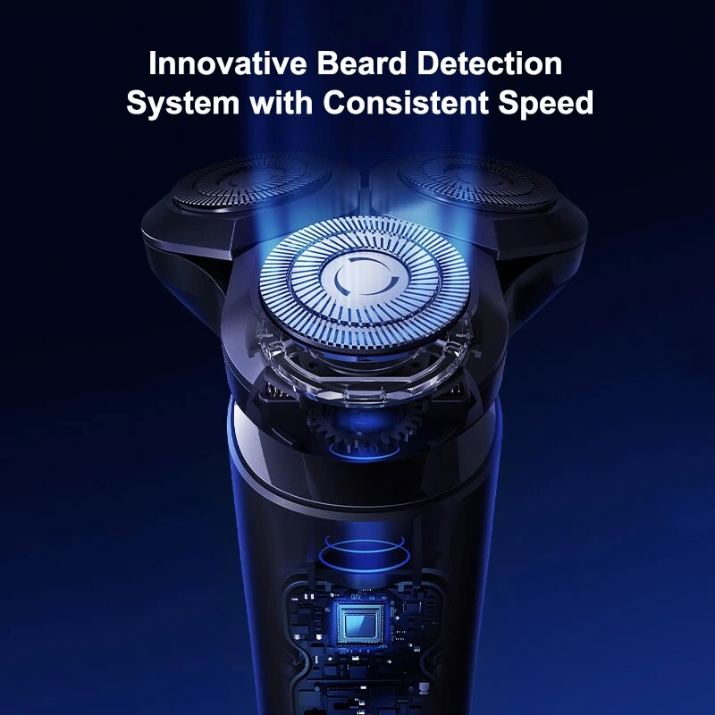 Electric Shaver S700 with Ceramic Blades, Waterproof, and 60-Minute Runtime