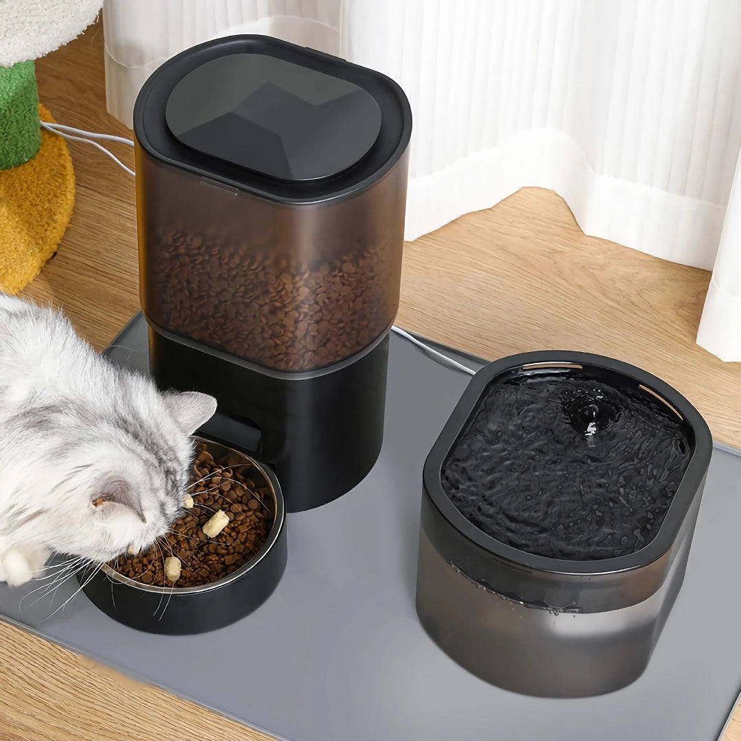 Smart WiFi Automatic Cat Feeder & Water Dispenser – Remote Control Auto Feeder for Cats & Dogs