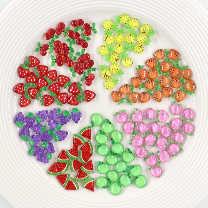 Summer Resin Mini Cherry Fruit Charms