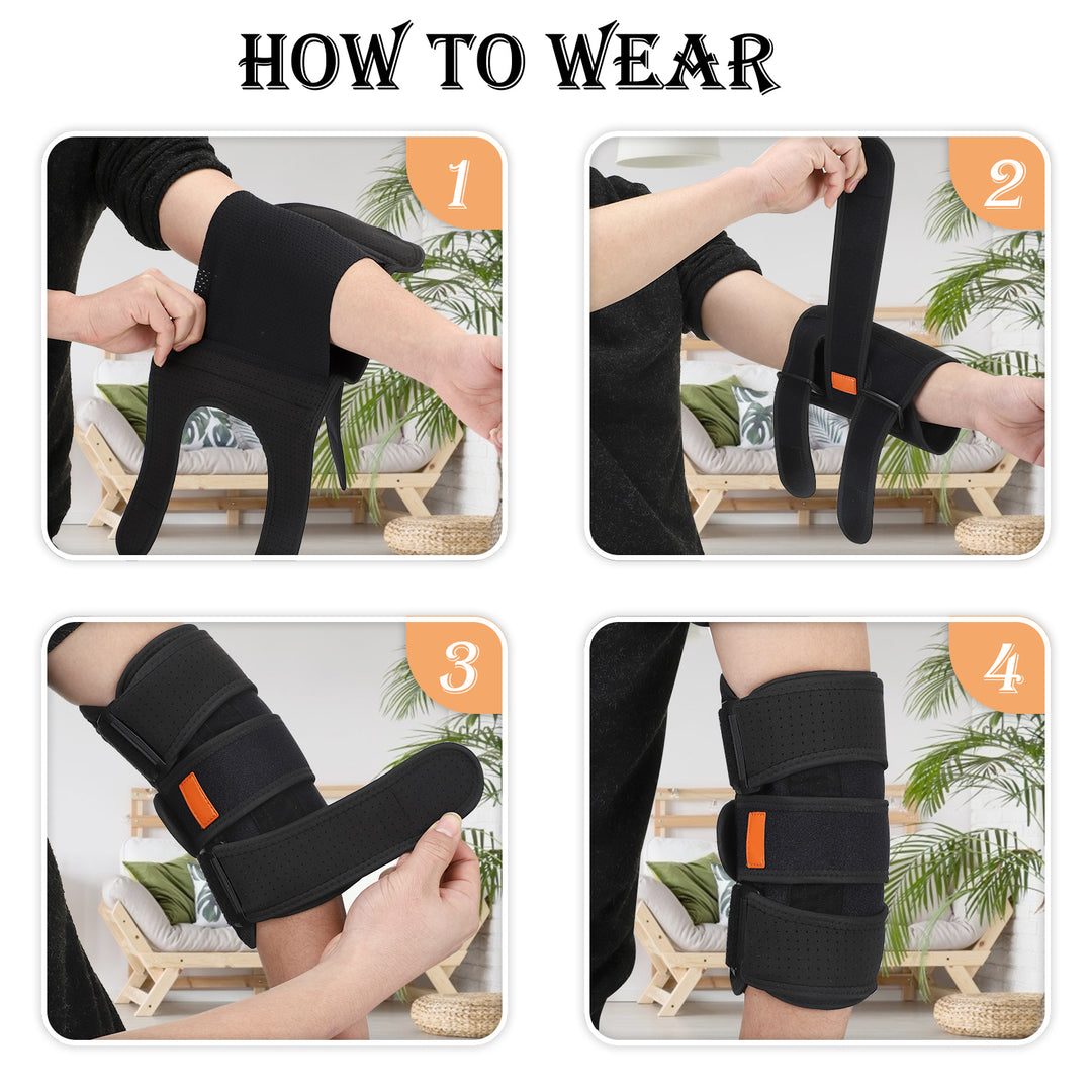 Elastic Compression Elbow Brace with Aluminum Strips Support