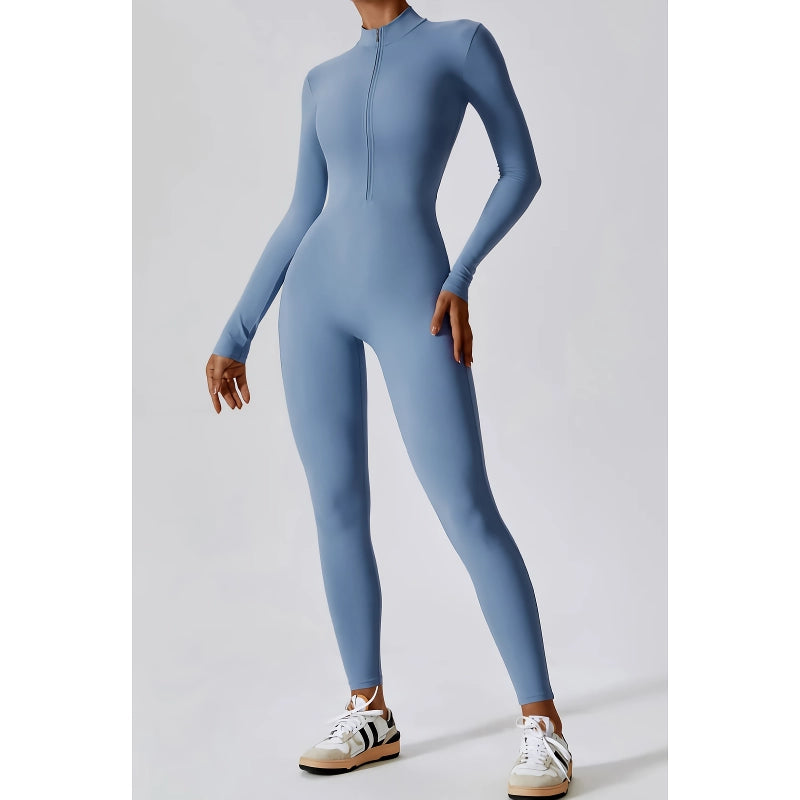 Women's High-Performance Zipper Long Sleeve Bodysuit