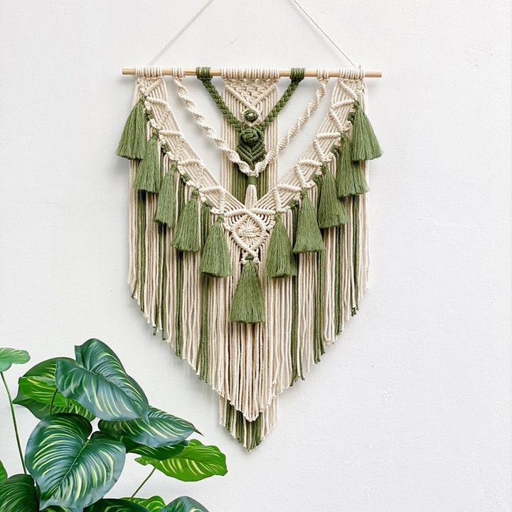 Simple Guesthouse Decoration Bohemian Hand-woven Wall Tassel