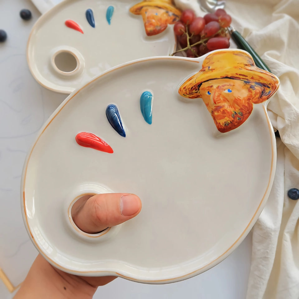 Easy-to-Clean Ceramic Palette for Watercolor & Gouache Painting