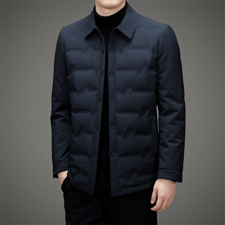 Lightweight Down Jacket Winter White Duck Down Warm Men's Short Coat