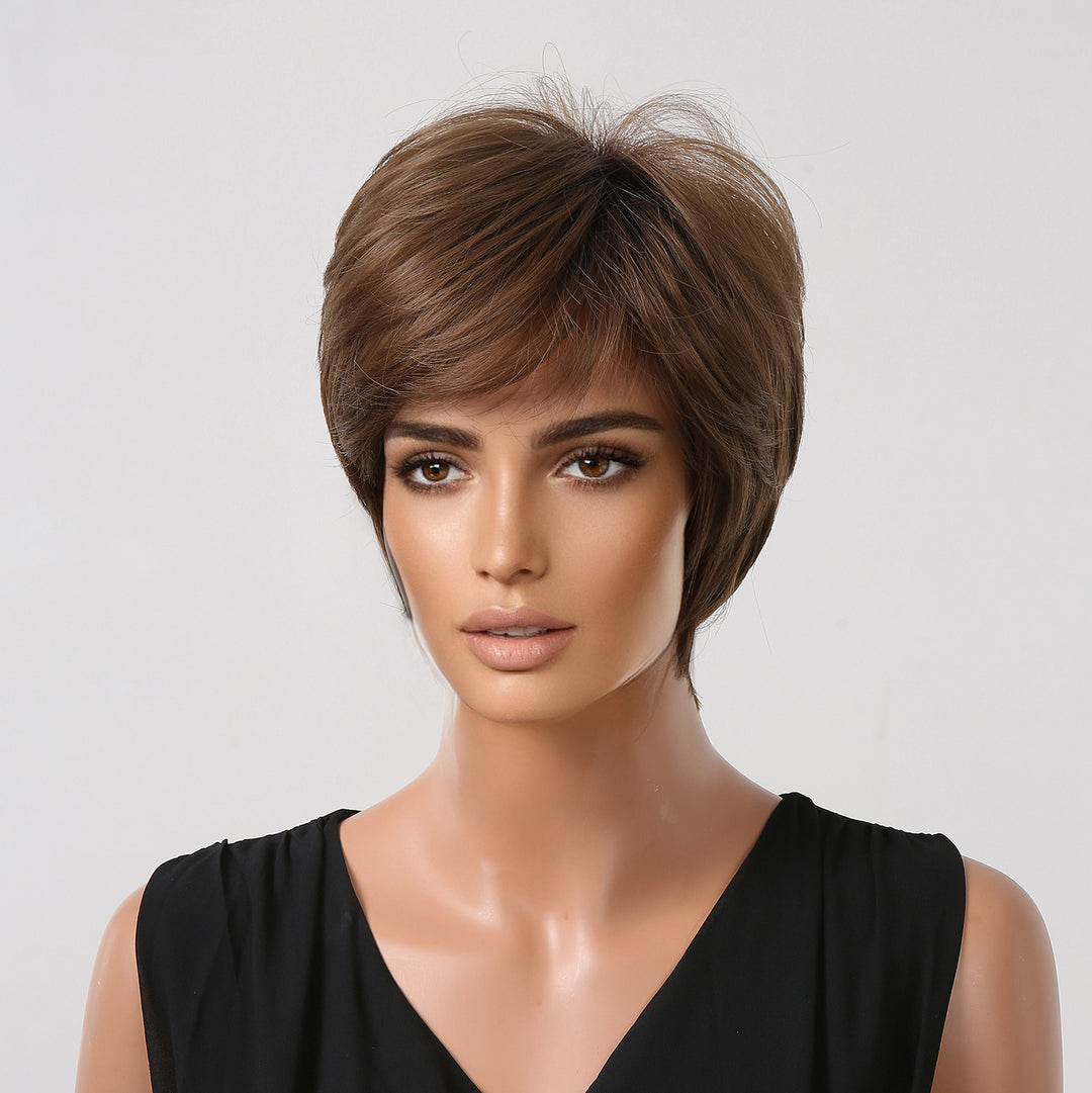 Wig Women's Short Hair Natural Full-head Wig Style