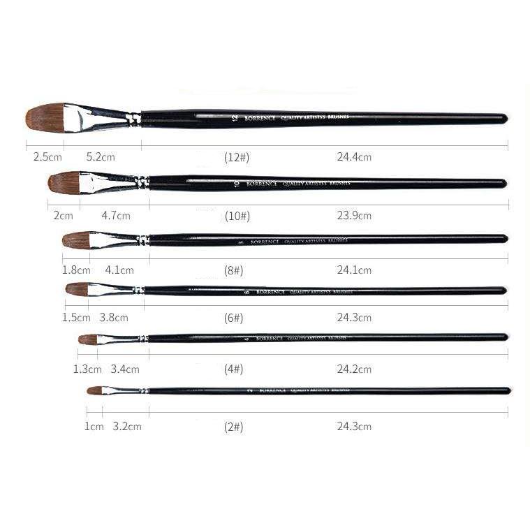 12-Piece Professional Oil & Acrylic Painting Brush Set – Fine Detail and Versatility for Artists