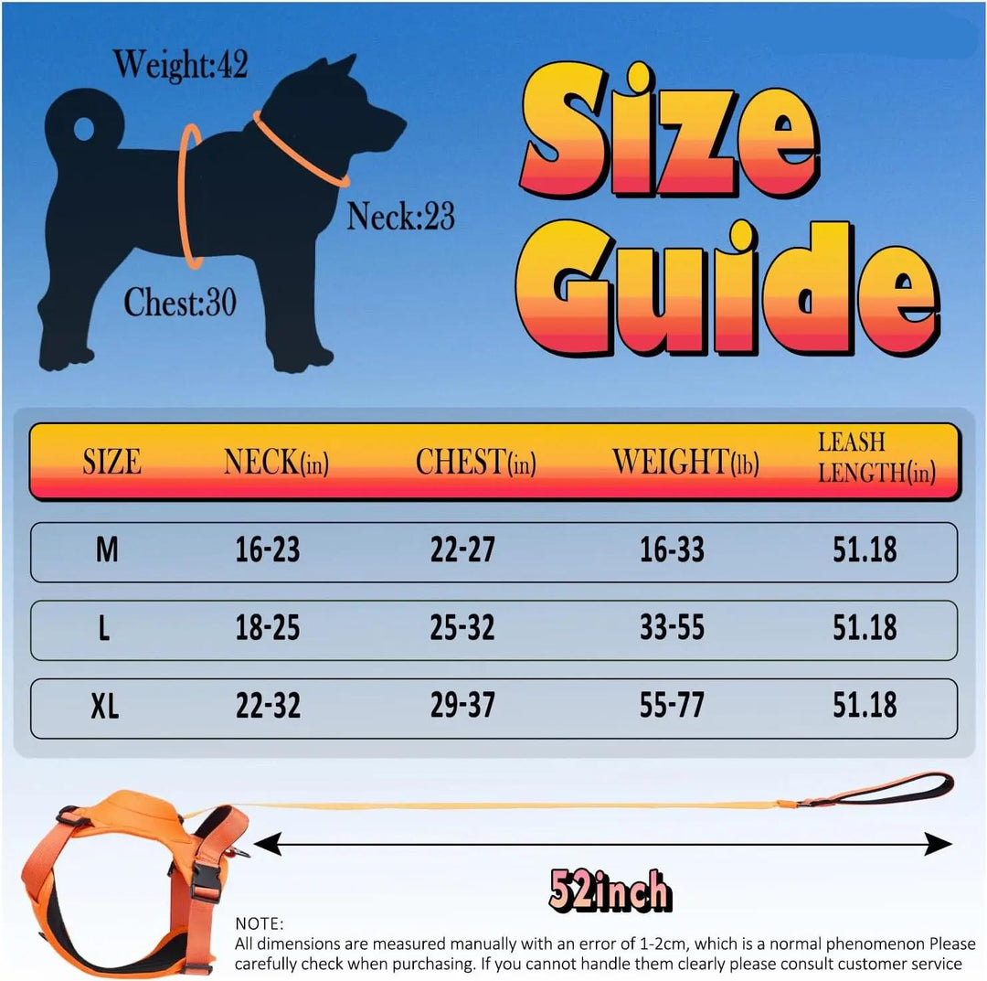 All-in-One Dog Harness and Retractable Leash Set