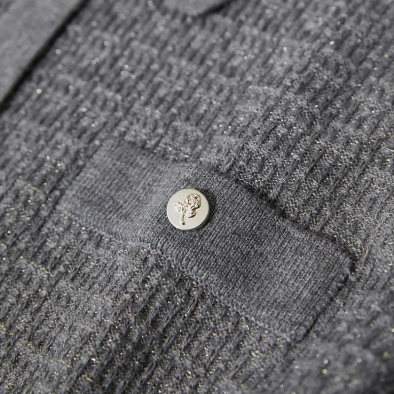 Retro Lapel Woolen Cardigan