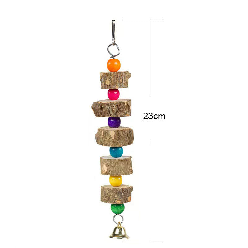 Natural Wood Bird Swing with Bell