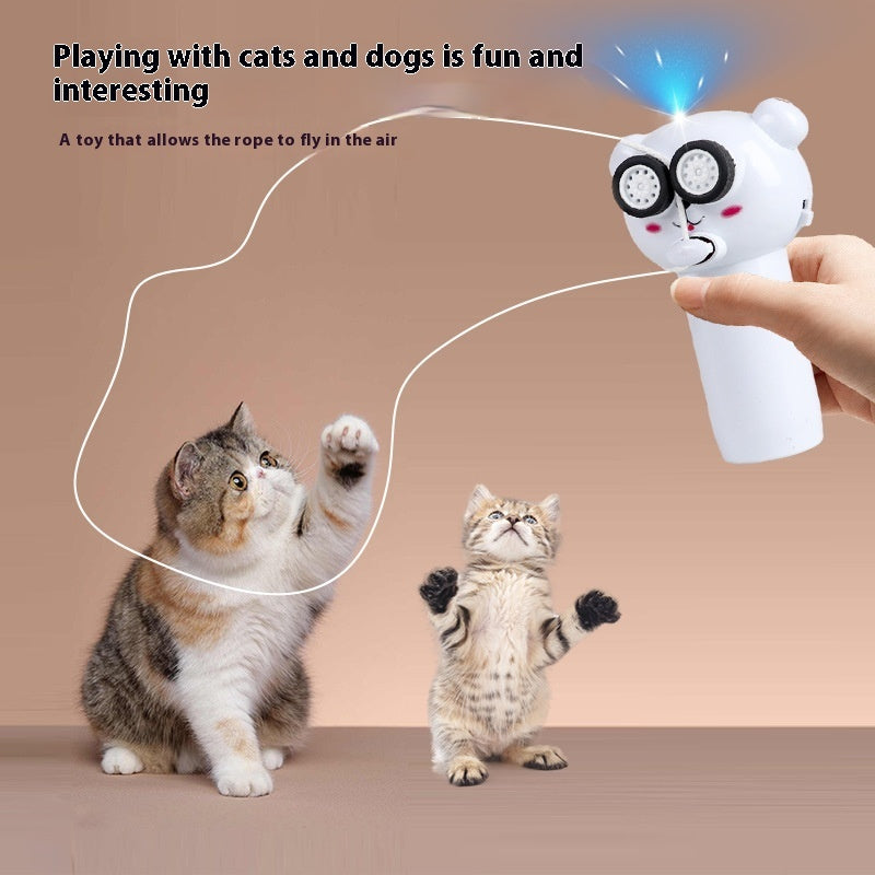 Luminous Rope Transmitter Electric Propeller Cat Teaser Toy
