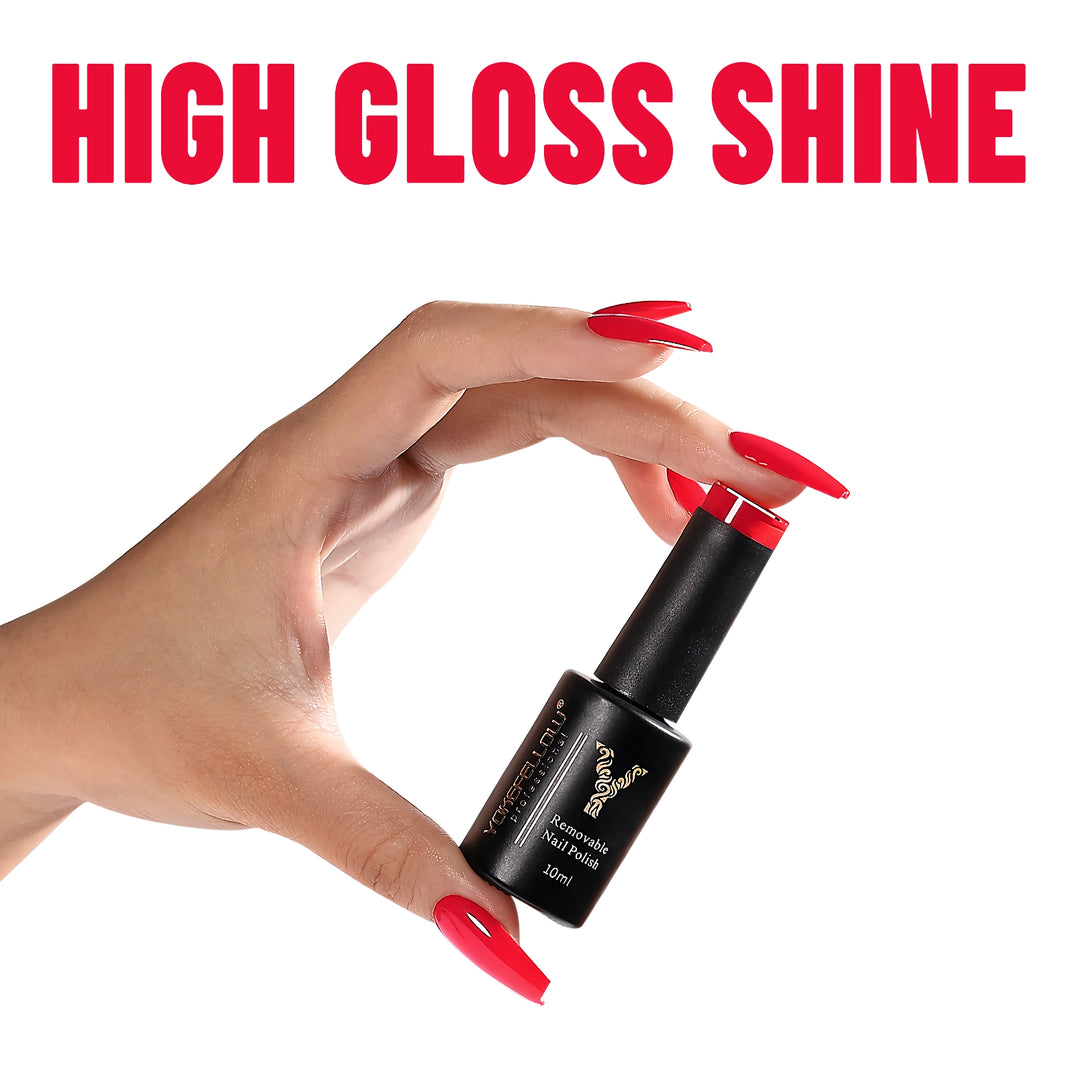 Bright Red Gel Nail Polish