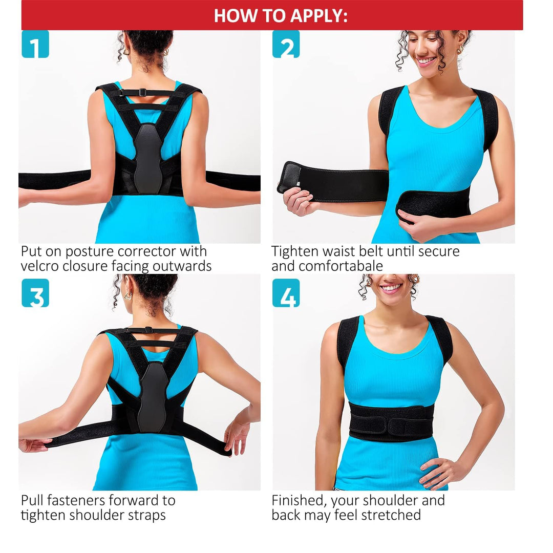 Adjustable Full Back Support Posture Corrector for Women and Men