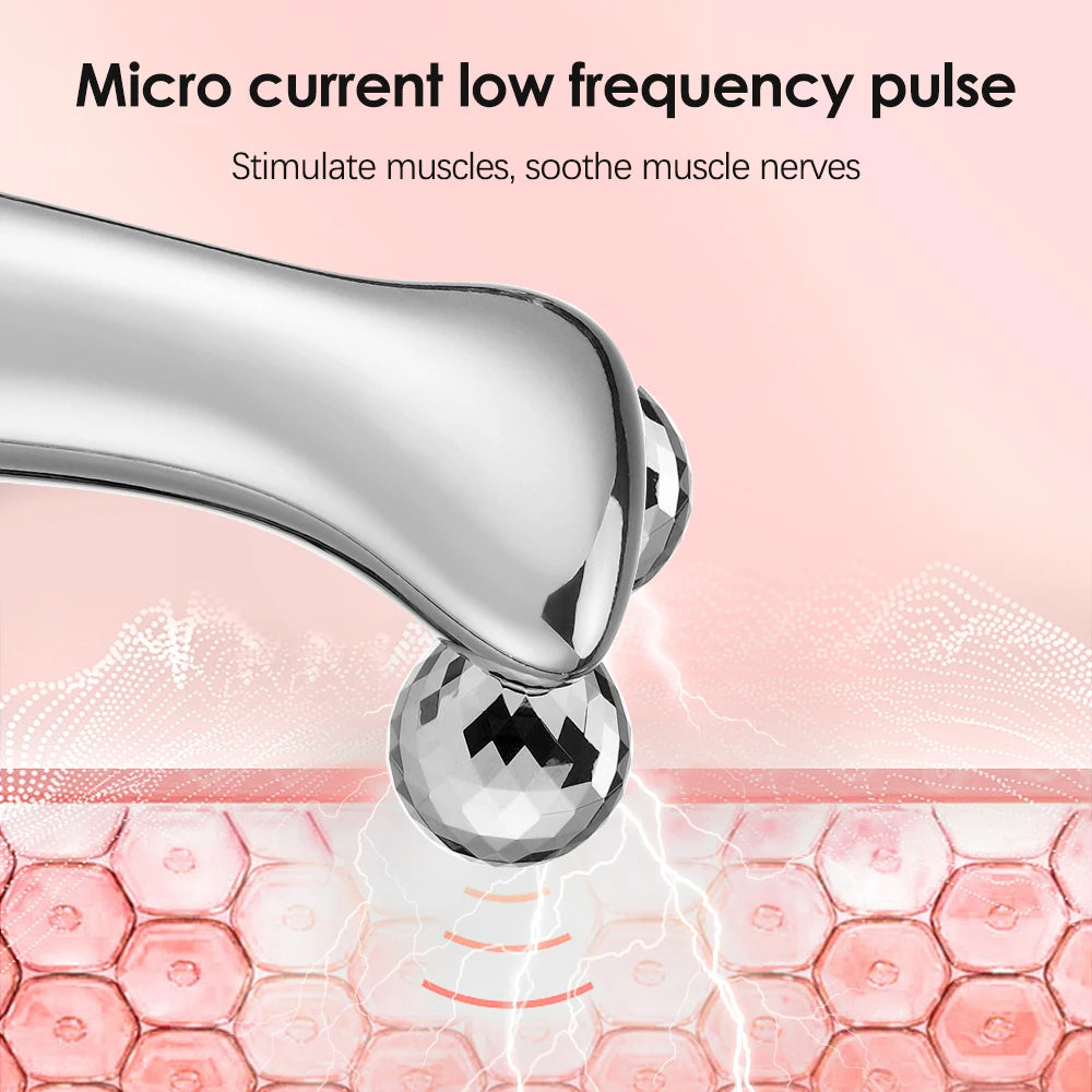 Low Frequency Pulse Massager - Vibration Facial Roller for Skin Lifting, Firming & Fine Line Reduction