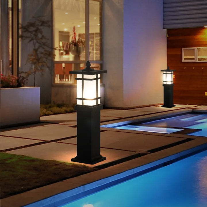 Modern Outdoor Wall Column Light - Retro Pillar Lamp for Garden, Fence, and Pathways