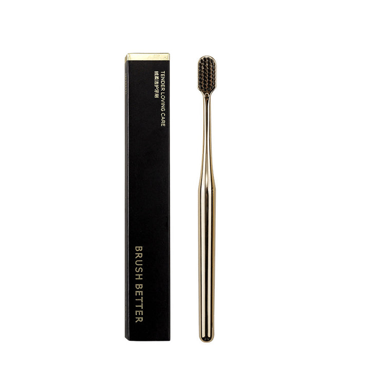 Luxury Soft Bristle Gold and Silver Toothbrush