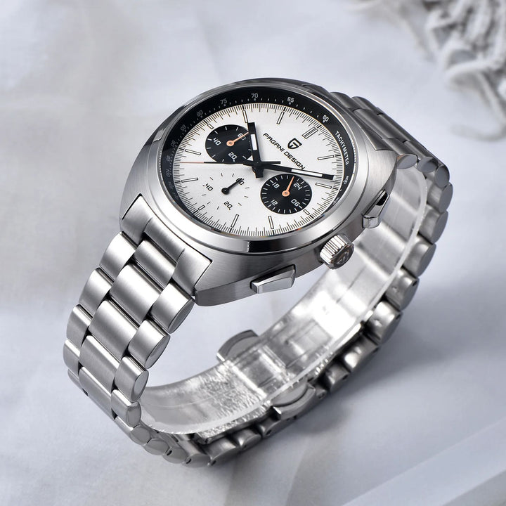 PAGANI DESIGN 2024 New Panda Dial Men’s Luxury Quartz Sport Chronograph Watch with Sapphire Glass