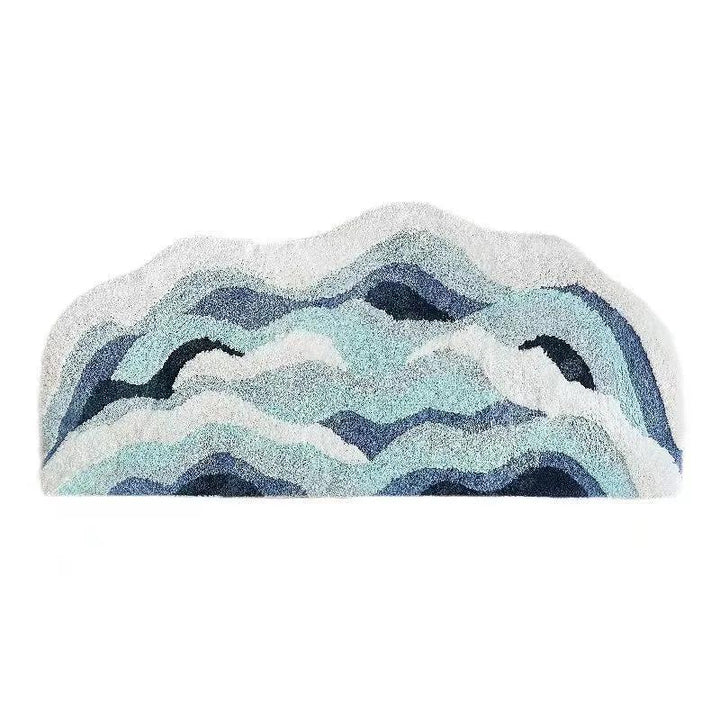 Blue Waves Kids Non-Slip Bedroom Rug