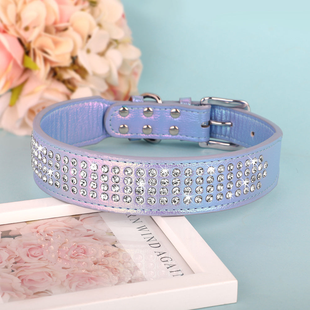 Bling Rhinestone Dog Collar for Medium and Large Dogs