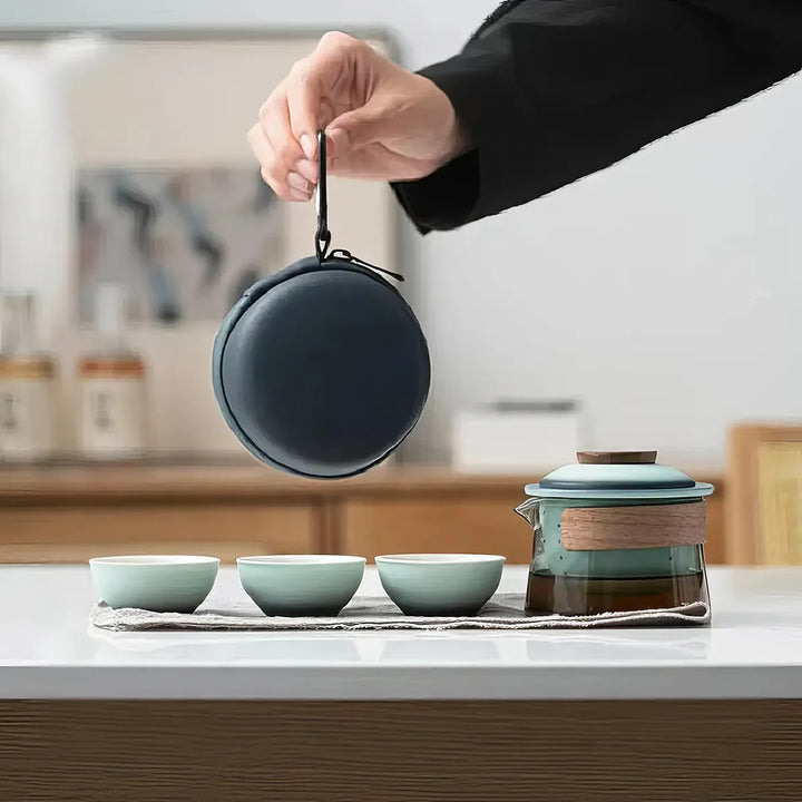 Zen Teapot and Tea Cup Set Kit