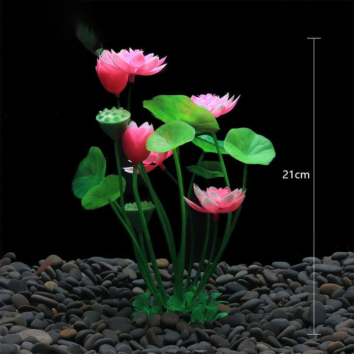 Aquarium Artificial Lotus Plant Decoration