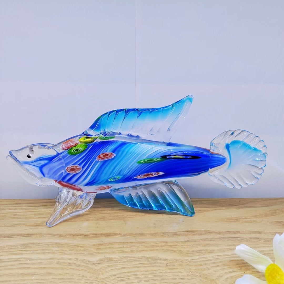 Creative Blue Glass Ocean Fish Ornaments