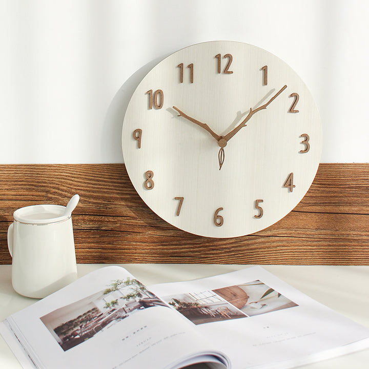 Creative Mute Wooden Wall Clock