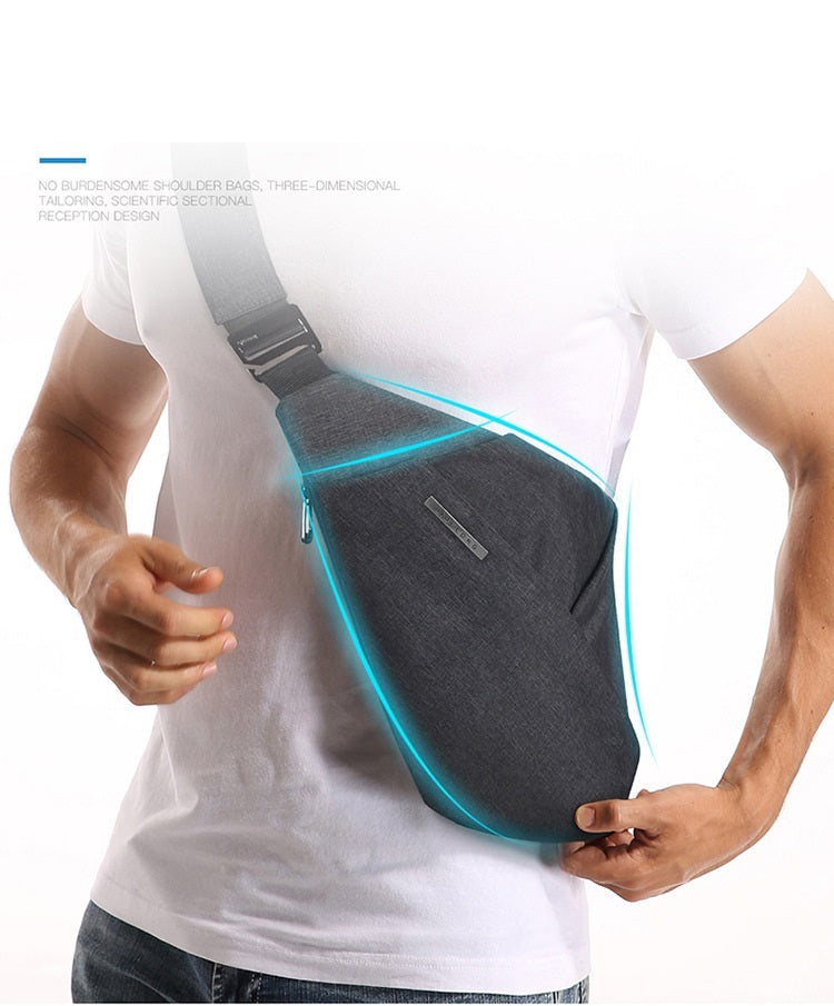 Digital Storage Canvas Chest Bag Crossbody Multi-functional Business Close Shoulder Anti-theft Package