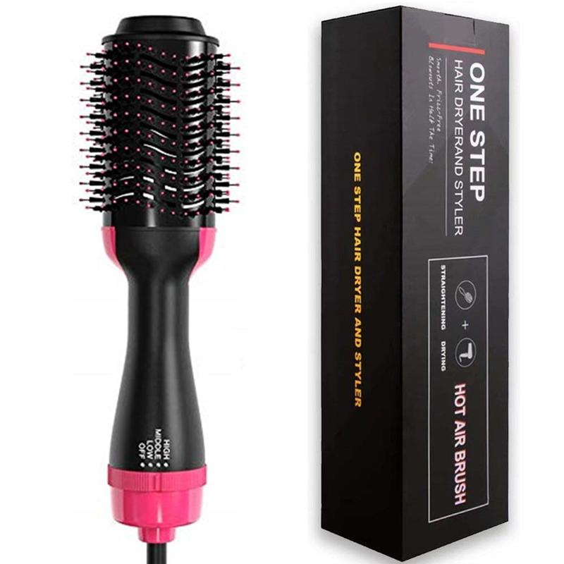 3-in-1 Hair Dryer Brush with Hot Air Comb for Drying, Straightening, and Styling