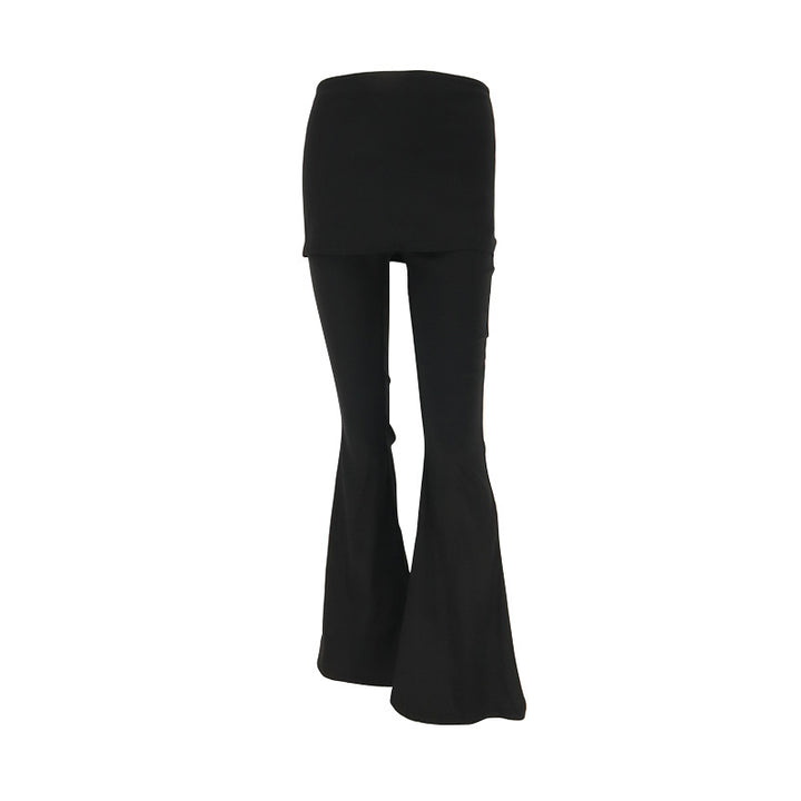 Women's Black Wide-leg Pants Draping European And American