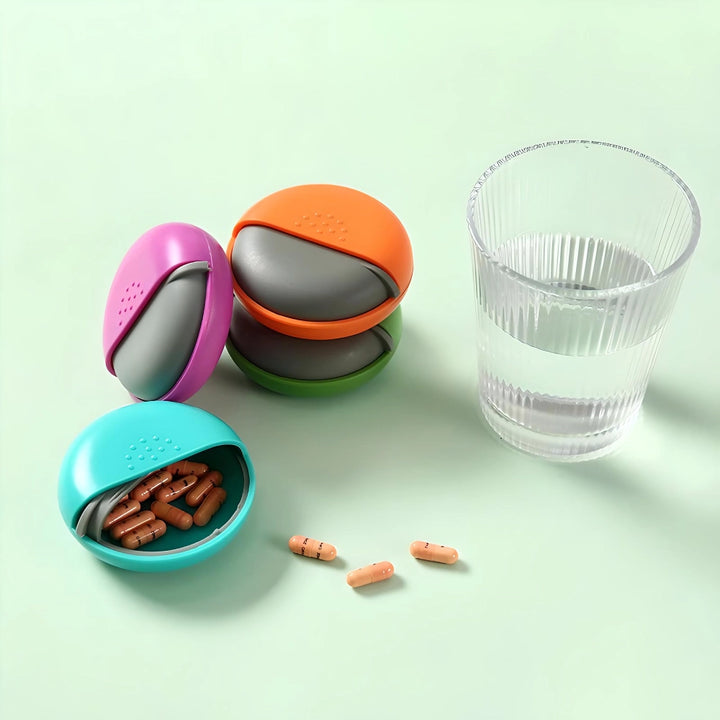 Portable Push and Pull Medicine Pill Organizer