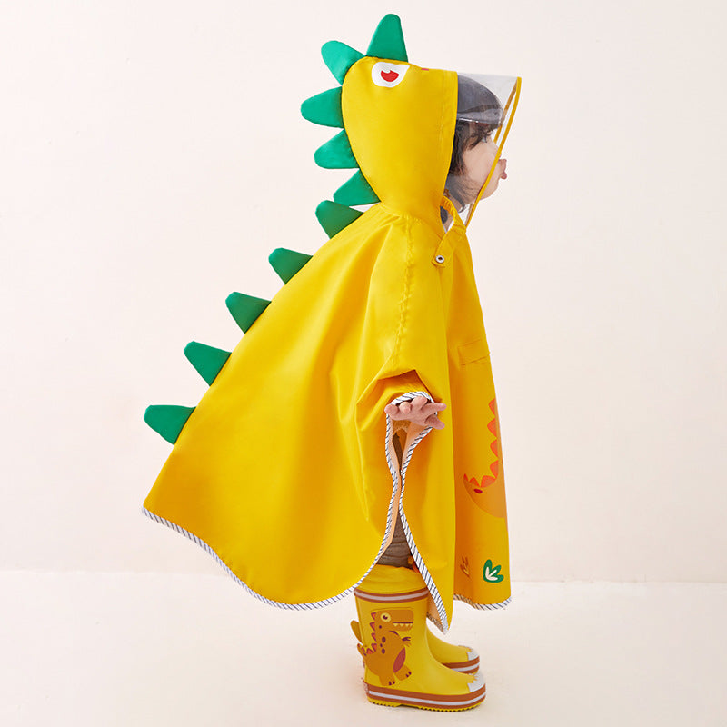 Kids' Dinosaur Themed Waterproof Rain Poncho