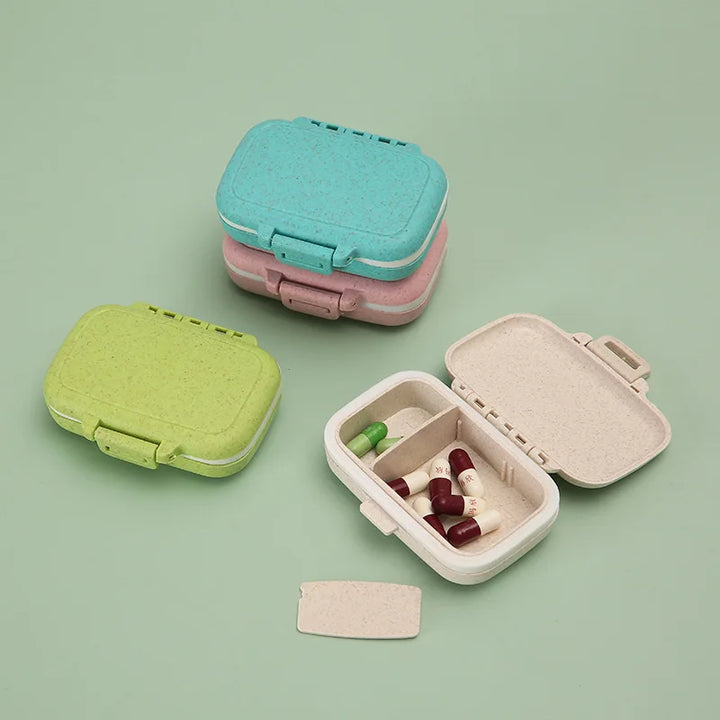 Mini Portable 3-Grids Pill Organizer Box