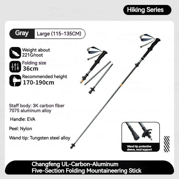 5-Section Ultralight Folding Trekking Pole