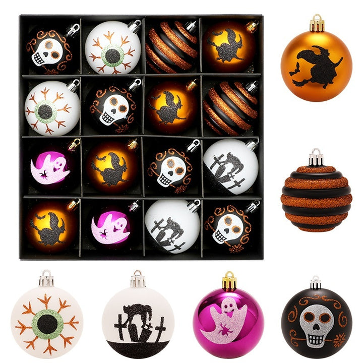 Halloween Decorations 16 Painted Ghost Festival Party Pendants