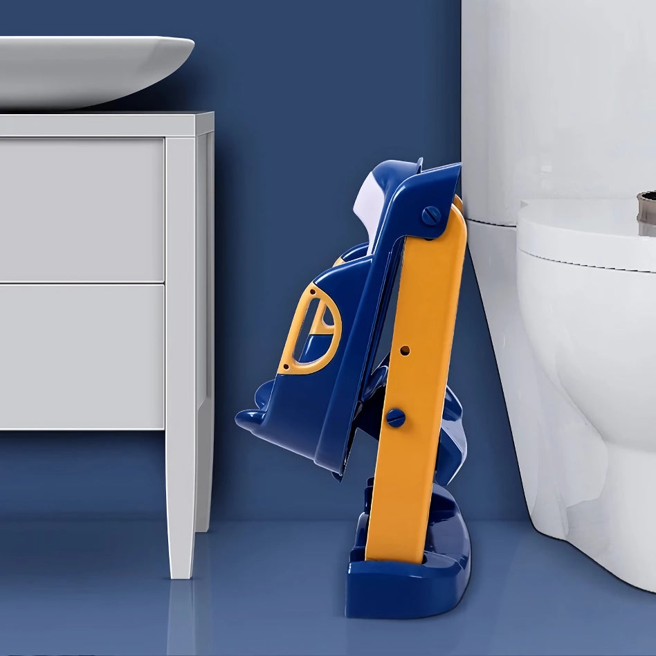 Kid-Friendly Potty Training Seat with Adjustable Ladder and Folding Design