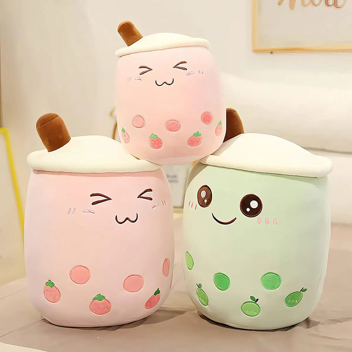 Soft Boba Tea Hugging Pillow Plush Toy - 10 Inches