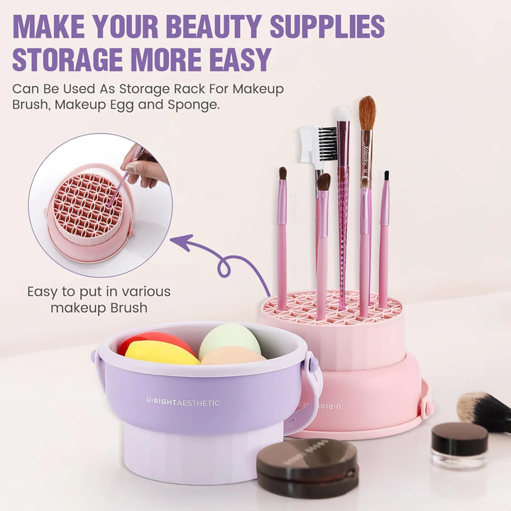 Silicone Makeup Brush Cleaner and Drying Bowl