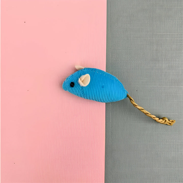 Interactive Colorful Plush Mouse Toy for Cats