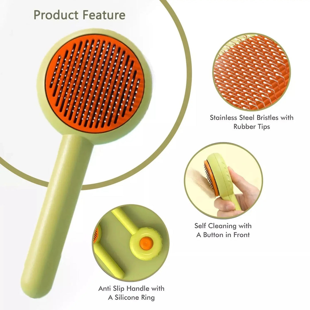 Self-Cleaning Pet Hair Removal Comb