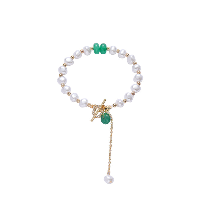 Elegant Irregular Pearl Charm Bracelet