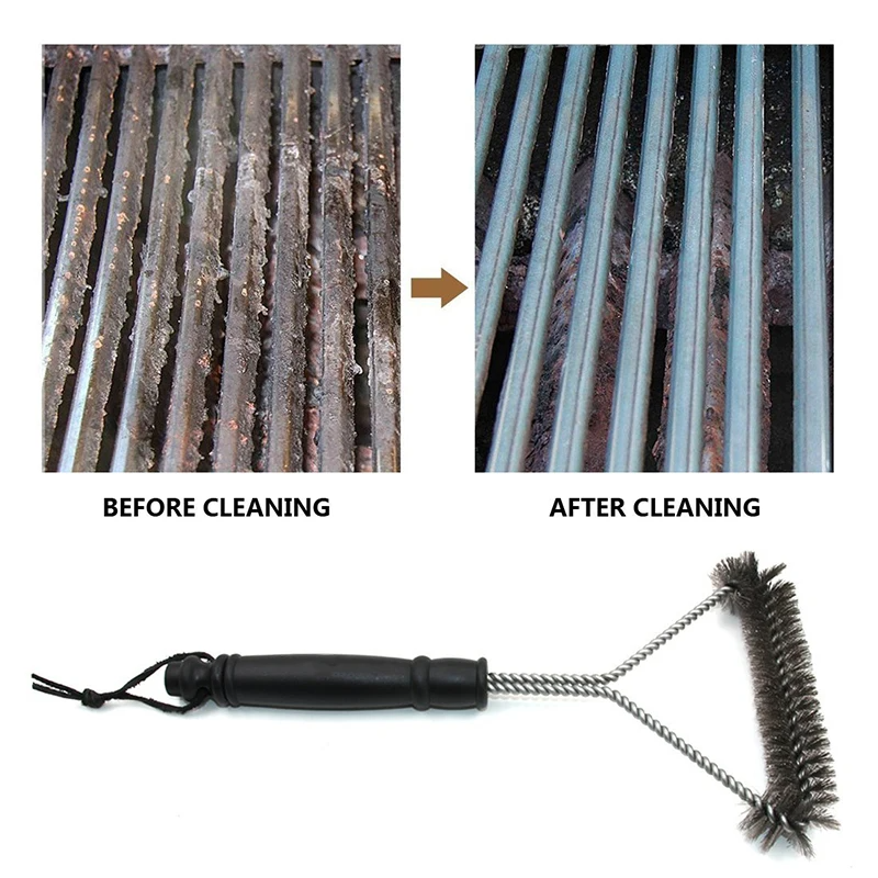 Stainless Steel BBQ Grill Cleaning Brush - Heavy Duty Non-Stick Cleaner