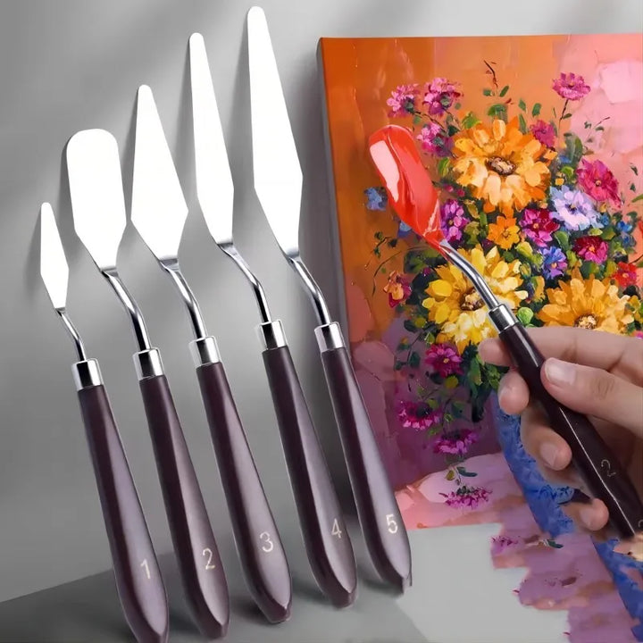 18-Piece Stainless Steel Palette Knife Set for Oil Painting